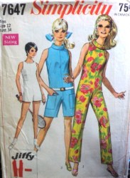7647 EZ JIFFY 68 SLVLSS JUMPSUIT 3 LENGTHS PATTERN 12